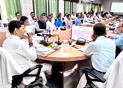 Fisheries Minister Sudhangshu Das chaired a review meeting of his department at Agartala on November 13.